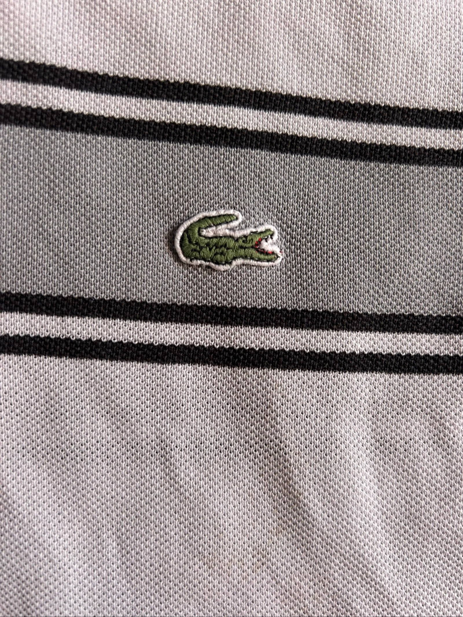 Lacoste long-sleeved striped polo – Size 6 (XL) - Vintage – photo 7
